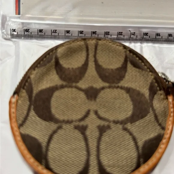 Brown and Tan Coach Coin Purse - Picture 4 of 5